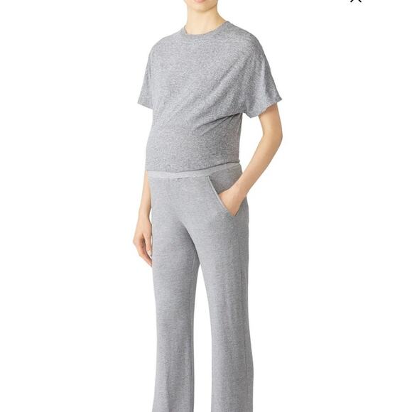 Monrow Maternity Dolman Jumpsuit in Gray Size Large - Picture 5 of 10